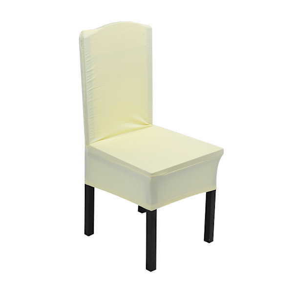 1 stk Elastisk Stolkledning Godteri Farger Hjem Middag Sete Trekk Bryllup Dekor #Lys Gul