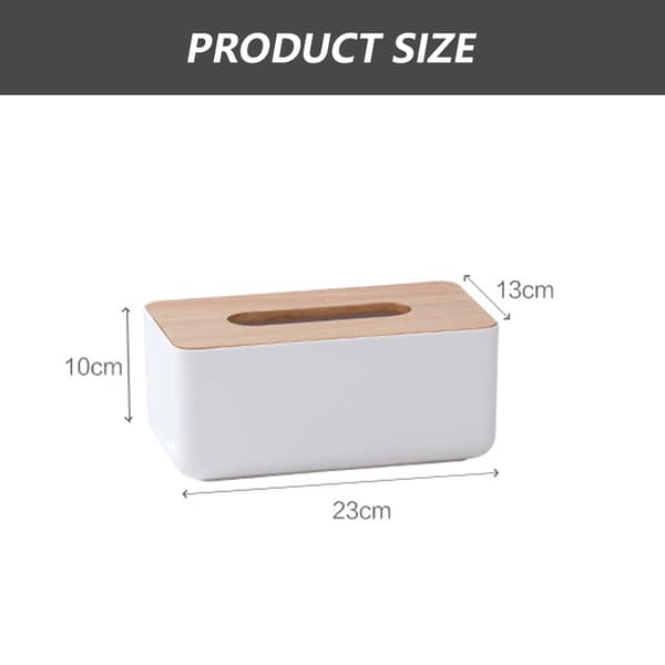 Chic Tissue Box, Wooden Tissue Box with Removable Holder and Modern Look for Home Office Decor[TT]