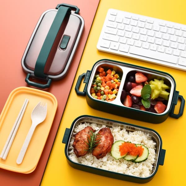 BPA-Free Single-Layer Bento Box for Kids, 1400 Milliliters, Leak-Proof, Layer-Sealed Design, Nutritional Customization, Dishwasher Safe, Drop-Resistant