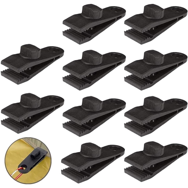 Tarp Clips, Heavy Duty Lock Grip, Clamps Tål 60mph Stark vind Passar för markiser, utomhuscamping, husvagnsskydd, bilskydd, swimmingpool