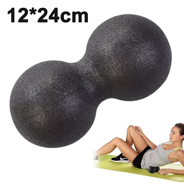 Peanut Massageboll, Dubbel Lacrosse Massageboll & Rörlighetsboll för Fysioterapi, Djupvävnadsmassageverktyg för Myofascial Release, Muskel