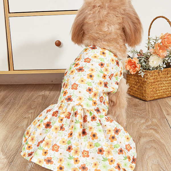 Blomster Hundeklæder til Små Hunde Piger, Sød Hundekjole, Ferie Festival Jul Nytår Hundekjole, Kæledyrs Tøj Hundetøj Fancy Tøj