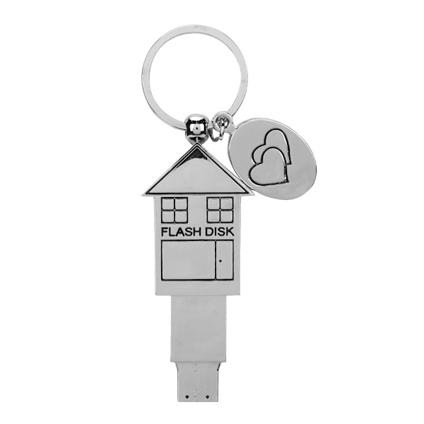 16 GB Mini Bärbar Nyckelring Husformad USB-minne för Windows Vista/7/10/Mac