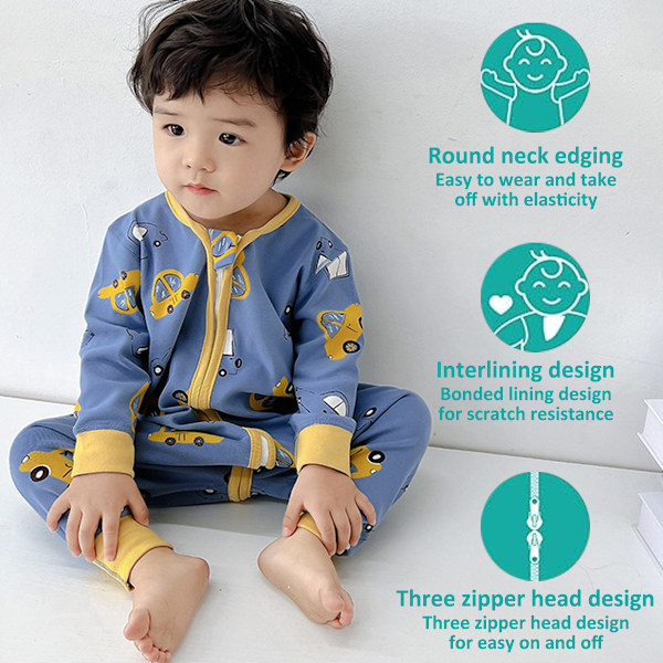 Helårs sovepose til småbørn med fødder, let og åndbar langærmet quiltet baby bæreblanket til tidlige gående