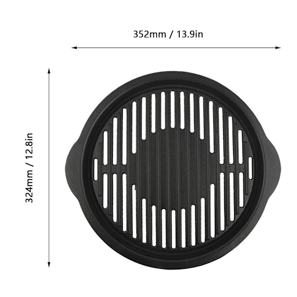 Rund BBQ Grillpan, Grillrist, Nett for Utendørs Camping Piknik