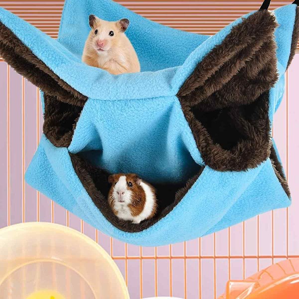 1 kpl Riippuva oravan nukkumispussi Hamsteri-riippukeinu Hunajakenguru lämmin kaksinkertainen plushi riippukeinu riippuva