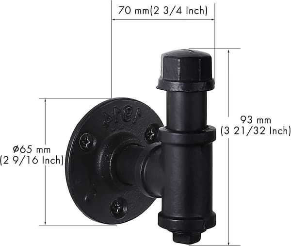 Industrial Coat Hooks Wall Mounted Heavy Duty Wall Hooks Black Hooks Gift