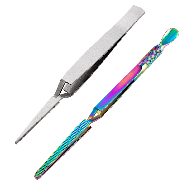 2 stk. Negleknibeværktøj Neglebåndspusher Negleformningspincet Neglekunstknibe til Manicure