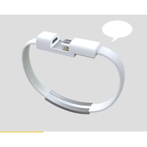 21cm Kreativ Bärbar Armband för iPhone Datakabel iOS Android Typ-c Armband Mobiltelefon Laddningskabel Nödströmkabel för Apple Grön