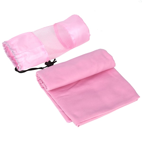 80x130cm Sport Handduk Mikrofiber Gym Handdukar Simning Resa Nödvändighet Med Bärväska Rosa