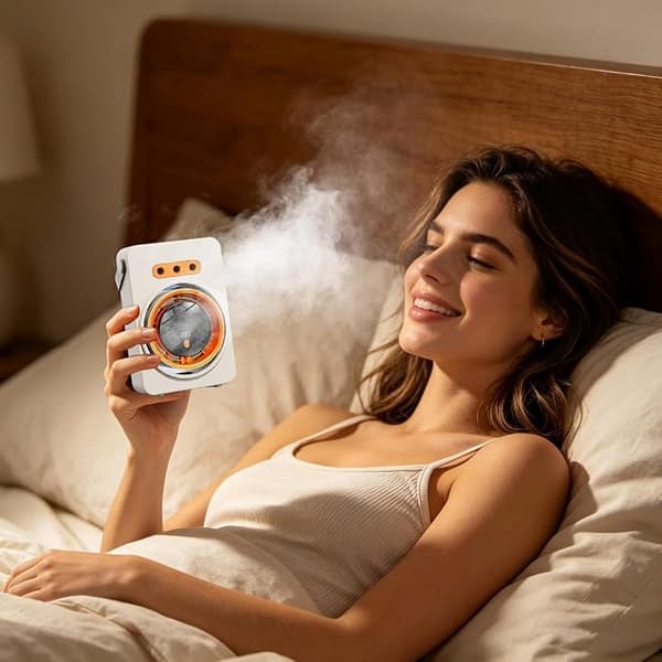 Rechargeable Portable Fan with Mist Function, Suitable for Daily Indoor and Outdoor Use.