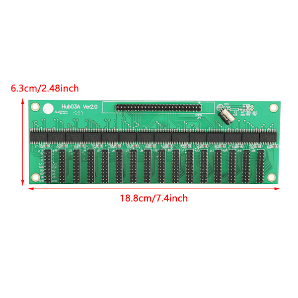 Adapterkort för LED-displaystyrsystem med 16 utgångsgränssnitt Konverteringshubb