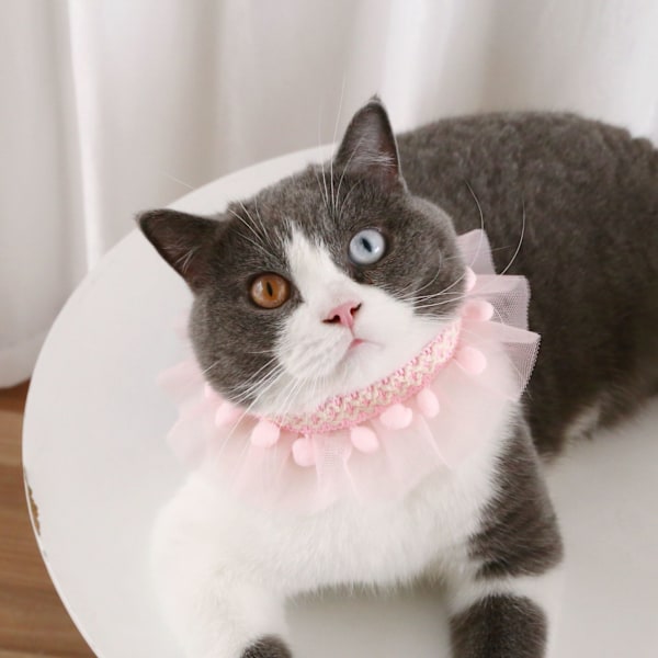 Sød Blonder Sjal Halsbånd Krone Hat Prinsesse Kostume til Katte Små Hunde, Outfit til Fødselsdagsfest