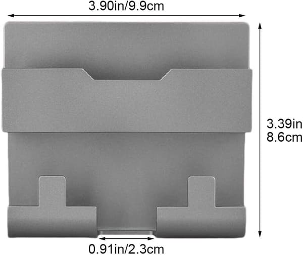 Wall Mount for Mobile Phone Charger, Multifunctional Phone Stand with Key Holder, Remote Control, Storage Box Grey - Grau