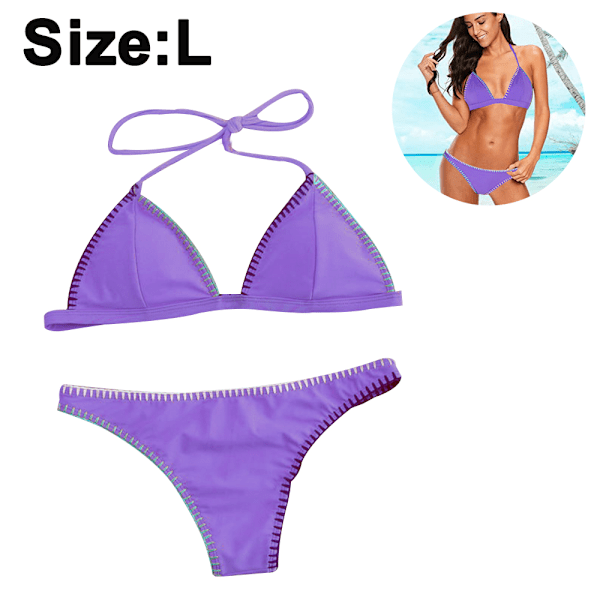 Women's Bikini Swimsuit Triangle String Halter Two Piece