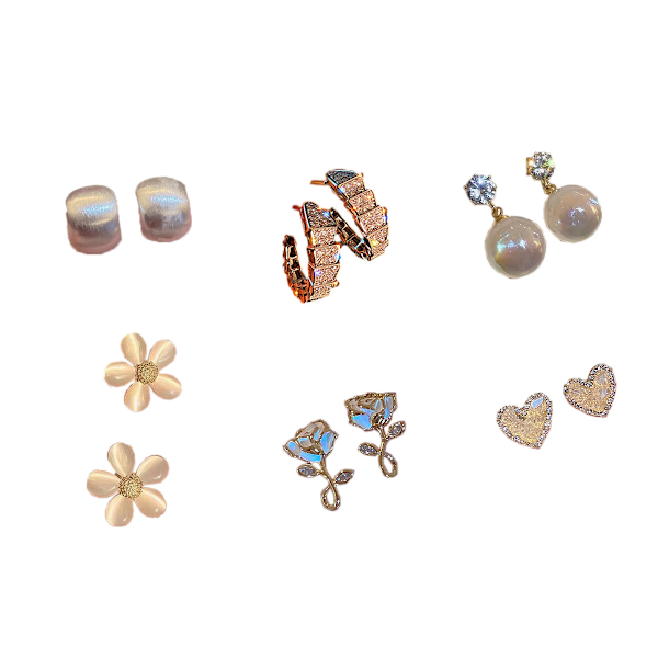 Fine øreringe, små enkle temperament studs, sølv nål øreringe