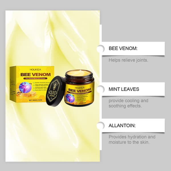Mild Bivenom Ledcreme til Lindring af Hænder og Fødder, 60g