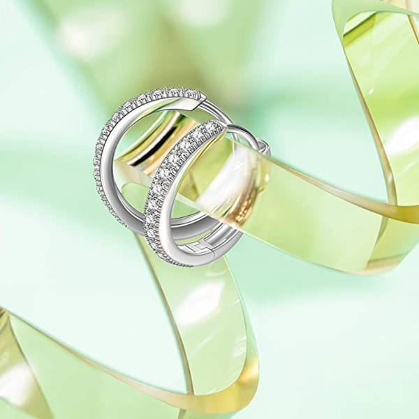 Hoop Øreringe S925 Sterling Sølv Cubic Zirconia Manschet Øreringe Fine Smykker Gave til Kvinder