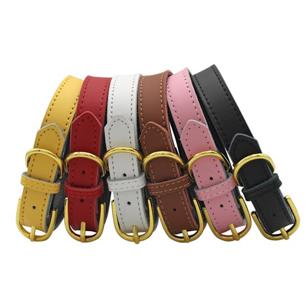 Rullat läder hundhalsband hållbart runt rep halsband är lämpligt för små och medelstora hundar,