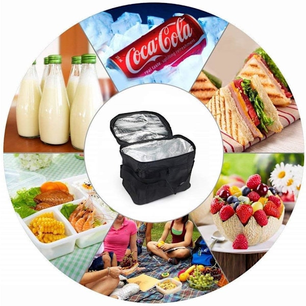 Fällbar kylväska, picknickväska, kylväska, lunchväska, isväska, isväska, mini fällbar kylväska, mini kylväskor, liten fällbar kylväska