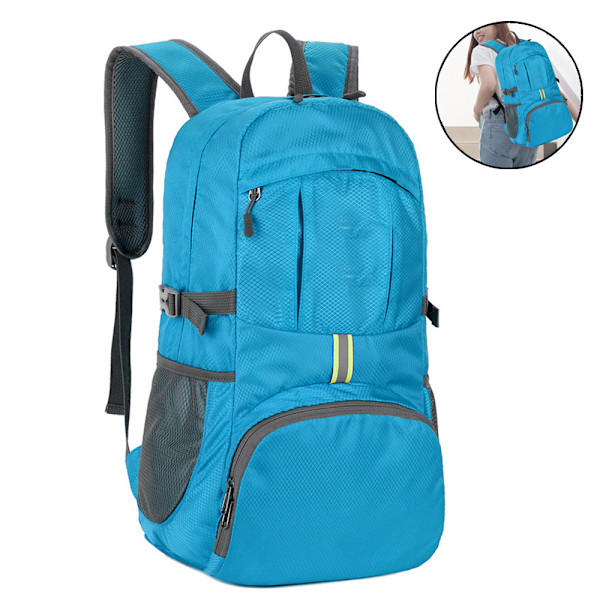 1 st Vandringsryggsäck 30L Lätt Ryggsäck Vattentät Packbar Ryggsäck Resedagryggsäck för Kvinnor Män