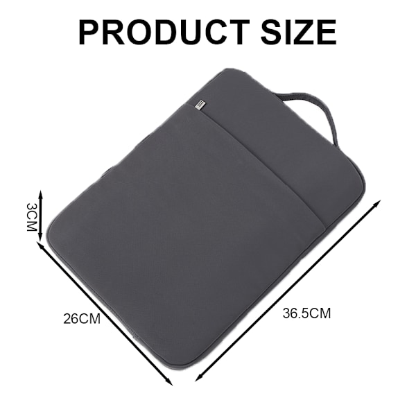 13,3 tommers bærbar PC-hylster støtsikker lettvesk bæreveske, ytre mål 36,5 * 26 * 3 cm