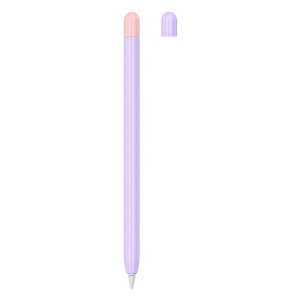 Fodral i silikon kompatibelt med Apple Pencil 1:a generation, pennfodral + tvåfärgat pennlock