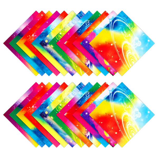 Stjernehimmel Origamipapir 100 Ark 6 tommer Kvadrat Forskjellige Farger på Begge Sider Håndverk Origamipapir Kunst