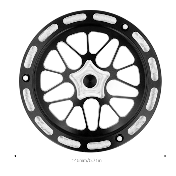 Motorcykel Motorblæserbeskyttelsesdæksel Beskyttelsesetui Aluminium Legering Udskiftning til Vespa Sprint Primavera 150 2013‑2021 Sort