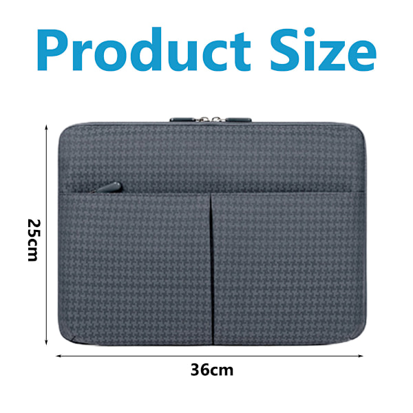 PU-läder Laptopväska, Hållbar Stötsäker Skyddande Datorväska 360 Skyddande Laptop Sleeve Väska
