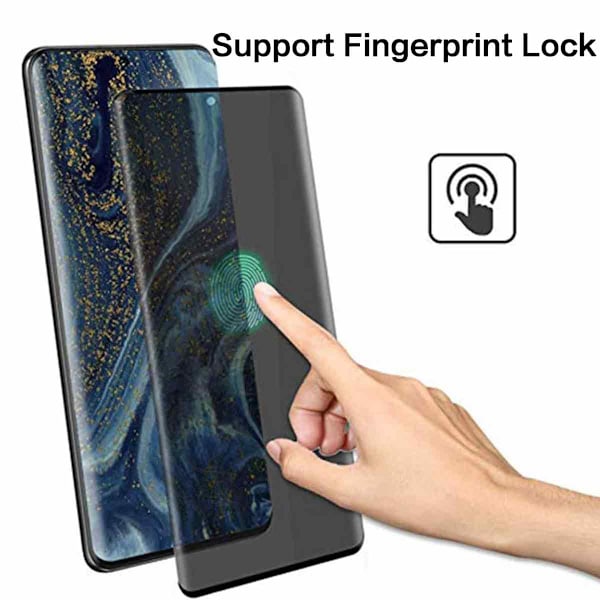 2-PAK SKALO Samsung Galaxy S23 Ultra Privacy Skærmbeskytter Hærdet Glas - Sort Sort