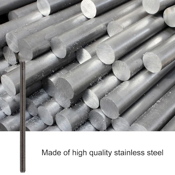 4808 Serie M4 Rustfritt Stål Gjengede Stenger Slitesterk Holdbar Høy Hardhet Stang Bar Studs4808-0004-0070