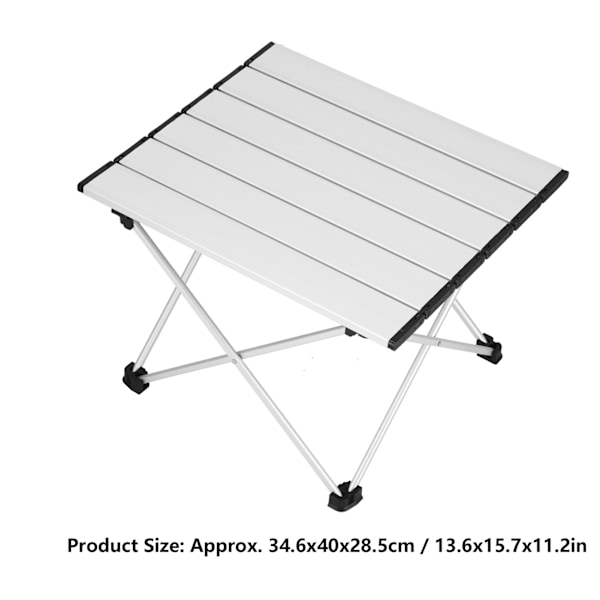 Hopfällbart bord i aluminiumlegering, bärbart picknickbord för camping och grillning utomhus