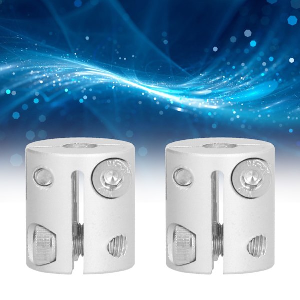 2 stk. Akselkobling Aluminium Legering D Hul til Hex Hul Akselkobling til Forbindelse af Dele
