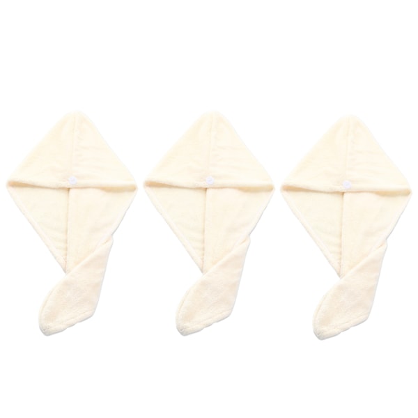 3-pack Mjuka Duschar Handdukar för Kvinnor, Twist Hår Turban Wrap Torkande Hatt, Present till Kvinnor