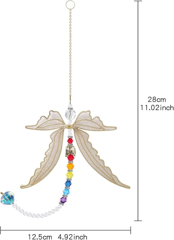 Dragonfly Crystal Suncatcher Hanging Decoration - Hanging Rainbow[TT]