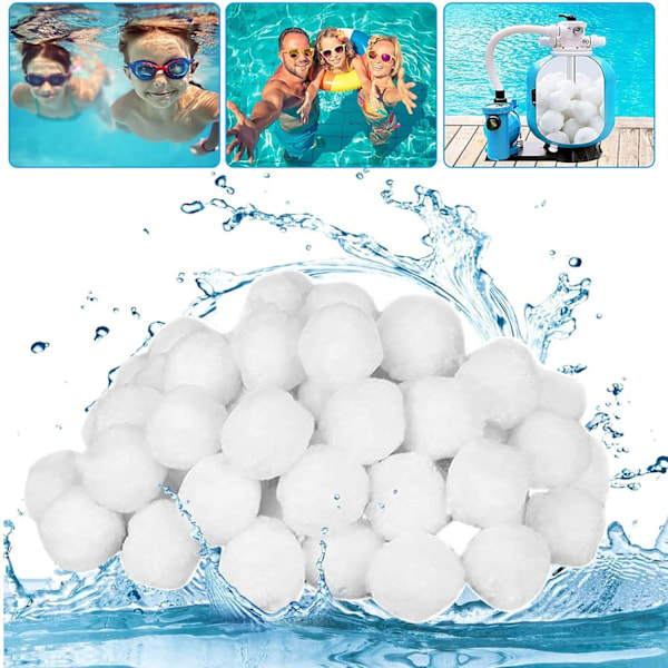 Filterkugler, Filterkugler til swimmingpool, 300g Filtreringskugler erstatter 11 kg filtersand kvartssand, Filtreringssystemer til udendørs akvarium