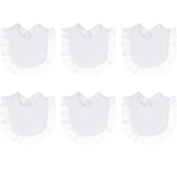 Baby Muslin Bandana Drool Bibs för Pojkar och Flickor Justerbara Baby Bibs Set 6PCS för Tandspottning och Droolning Multi-Use Scarf Bibs