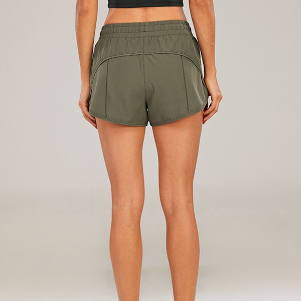 Åndbare løse anti-blændende yogashorts Udendørs afslappet løbeshorts Kvinders fitnessbukser