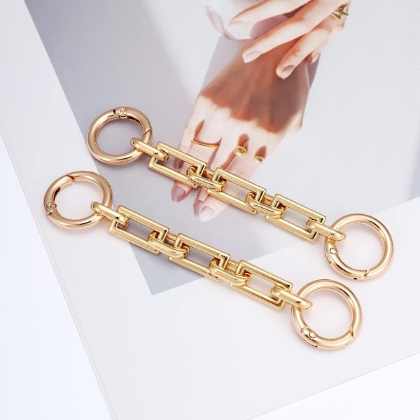 2 stk. Taske Rem Forlænger Taske Forlænger Kæde Rektangulær Form Udskiftning Taske Kæde Forlænger Taske Charms til Crossbody Taske Skulder Håndtasker