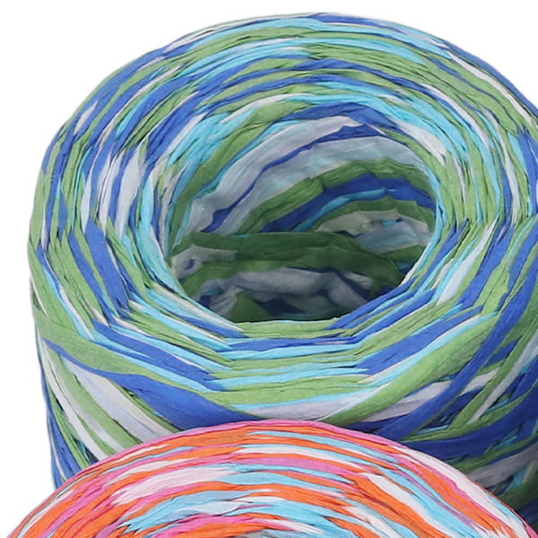 4 st Raffiapappersband 120m Längd Färgglada Miljövänliga Återvinningsbara Förpackningspappersremsor DIY Hantverk Raffia Garn