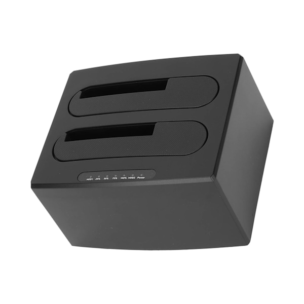 Hårddiskläsare USB 3.0 till SATA I II III Dubbelfack Extern HDD Dockningsstation Offline Klonkopiering för 2,5 tum 3,5 tum HDD SSD EU-kontakt