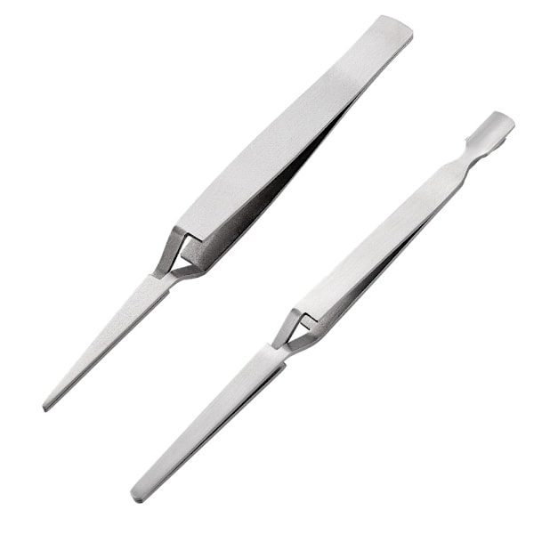 2 stycken nagelklämverktyg Nagelbands-pusher Formnings-pincett Multifunktionell nagelkonst-klämma för manikyr