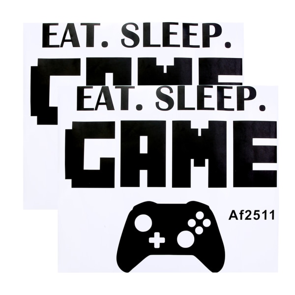 Avtagbar EAT SLEEP GAME Bokstavväggklistermärke DIY Wall Decal