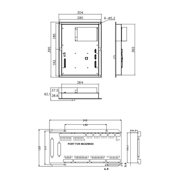 M650 1024*600 10,2 tommer Display Skæremaskine CNC Controller System Støtter Multi-proces
