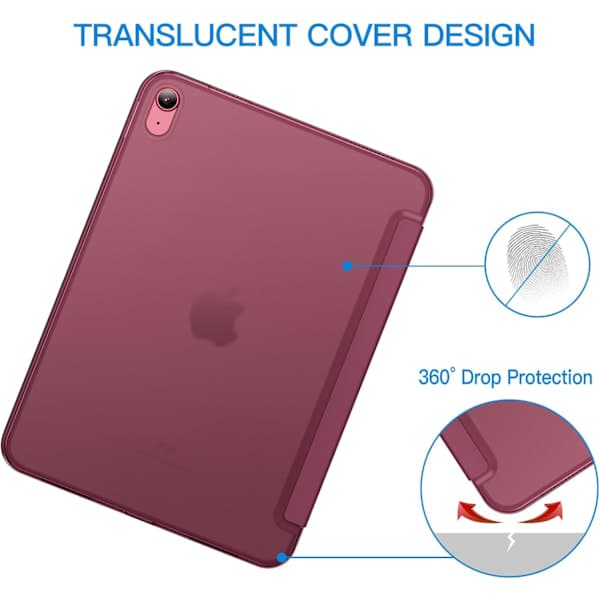 Fodral för iPad (A16) 11:e/10:e generationen (2025/2022), Slim Stand Hard Back Case Auto Wake/Sleep Function (Blå){FY} Blå[TT] Blå