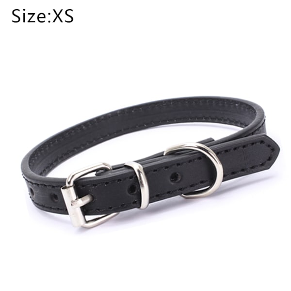 Hundhalsband Läder Valphalsband Justerbara Hundhalsband för Små Hundar Flerfärgad Husdjurshalsband