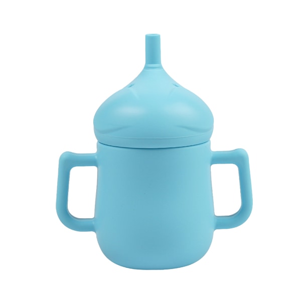 Silikon Sippy Cup med Myk Tut, Lekkasikkert Lopp, Anti-Skli Håndtak for Babyer og Småbarn