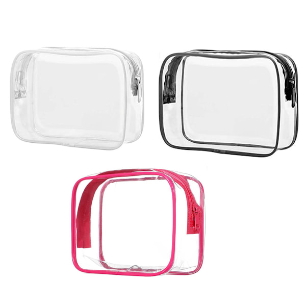Transparent Toalettsäck med Dragkedja Transparent Toalettsäck Resa Transparent Toalettsäck