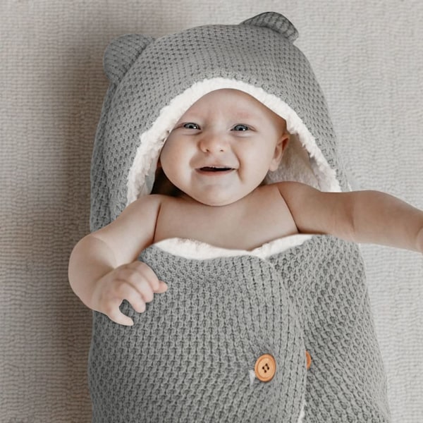 Vadderad babyvagnssovsäck med swaddling